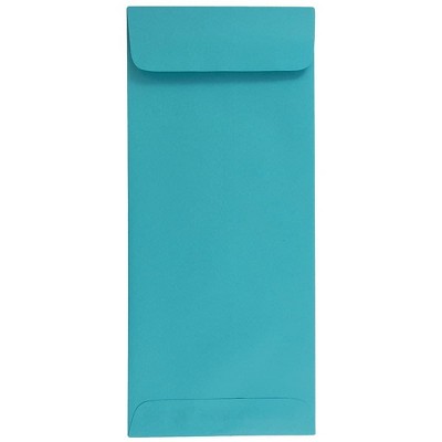 JAM Paper #10 Policy Business Colored Envelopes 4.125 x 9.5 Sea Blue Recycled 15874