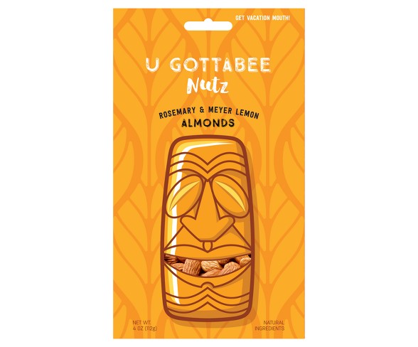 U Gottabee Nutz Vegan Rosemary & Meyer Lemon Almonds - 4oz