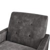 Okak Modern Elegant Tufted Back Upholstered Armchair with Solid Wood Frame,Reading Leisure Chair for Living Rooms,Relaxation Areas,Gray - 3 of 4