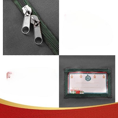 Charcoal Heavy-Duty Waterproof Christmas Tree Storage Bag with Reinforced Handles