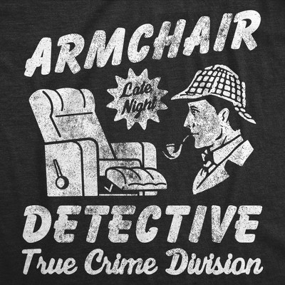 Мужские футболки Crazy Dog T-Shirts, Inc. Mens Funny T Shirts Armchair Detective Sarcastic True Crime Graphic Novelty Tee for Men - Crazy Dog Men's T Shirt With Sarcastic Sayings Black XL — фото 2