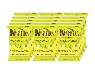 Kettle Brand Pepperoncini Potato Chips - Case of 15/5 oz