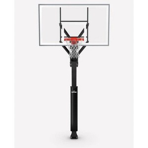 Spalding 72" Glass, Alum Trim, 6" Pole, U-Turn Pro Lift, Flex Rim, Pole Pad - 1 of 4