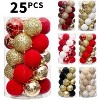 Christmas Ball Ornaments 25PCS , 2.36In Velvet Flocked Christmas Tree Hanging Decorations for Home Indoor Xmas Decor - 3 of 4