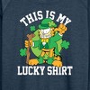 Women's - Garfield - This Is My Lucky Shirt Lightweight French Terry Wide Neck Long Sleeve Shirt - 2 of 4