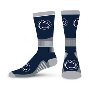 NCAA Penn State Nittany Lions Large Crew Socks: Cushioned Heel & Toe, Logo Pattern - 1 of 3