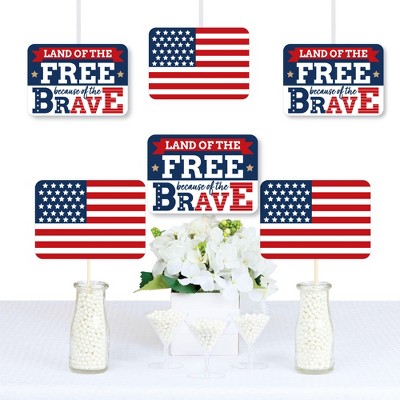 Big Dot of Happiness Happy Veterans Day - Decorations DIY Patriotic Essentials - Set of 20