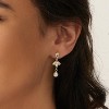 Pearl Earrings: 14k Gold-plated Cubic Zirconia Accented Pearl Drop Dangle Wedding Engagement Earrings For Women Bridal Bridesmaid - 2 of 4