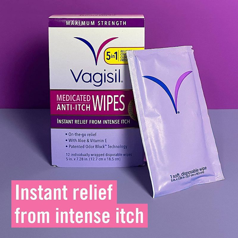Vagisil Maximum Strength Anti-Itch Medicated Feminine Intimate Wipes - 20ct, 4 of 9