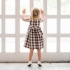 Hope & Henry Girls' Short Sleeve Ruffle Collar Party Dress with Bow, Kids - 4 of 4