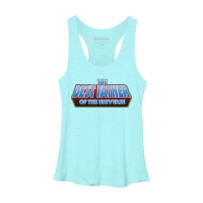 Women's Design By Humans The Best Father of the Universe By Melonseta Racerback Tank Top