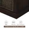 Kumasinova 43.7" Rustic Storage Bench with 3 Removable Rattan Baskets,Entryway Bench with Cushion,End of Bed Storage Bench for Bedroom,Living Room - 4 of 4