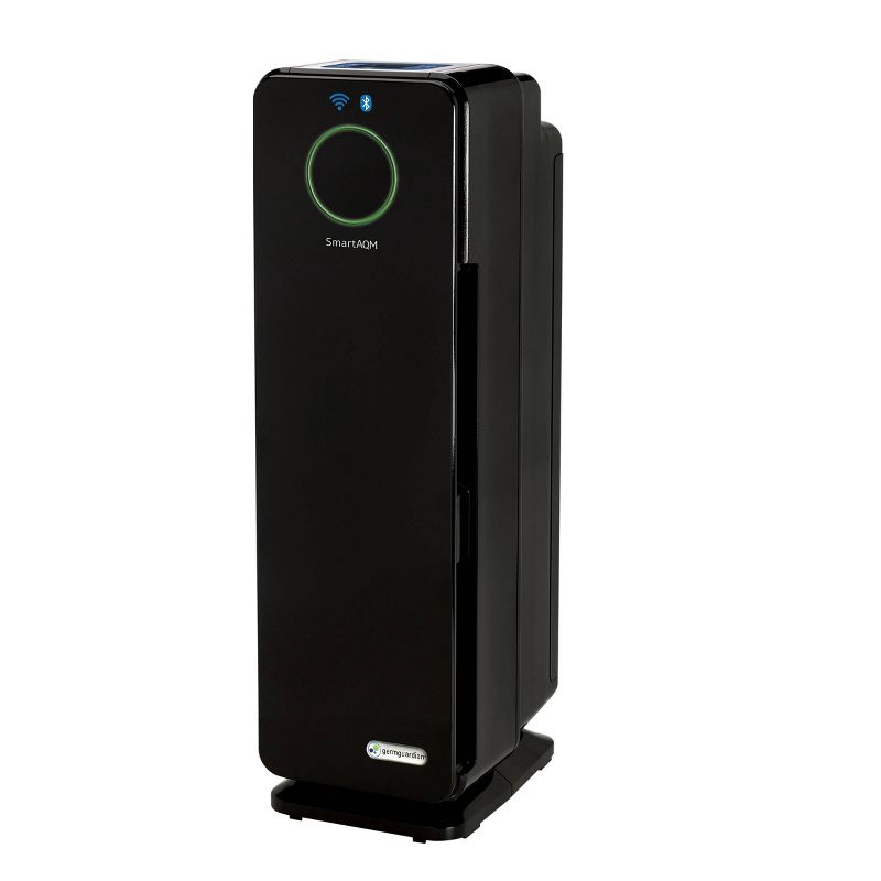 GermGuardian 22&#34; CDAP4500BCA Smart Elite 4 in 1 True HEPA Air Purifier with UV Sanitizer Odor Reduction and WiFi Tower Black, 1 of 5
