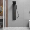 BWE 1 jet rain shower tower shower panel system with rain waterfall shower head and shower wand - 2 of 4
