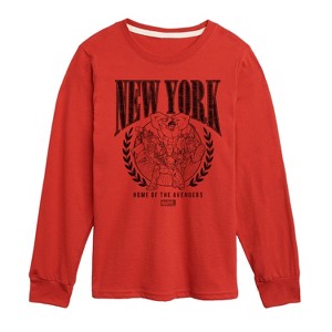 Boys' - Marvel - Avengers NYC Long Sleeve Graphic T-Shirt - 1 of 4