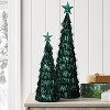 2pk Christmas 18" and 12" Tinsel Trees Dark Green - Wondershop™ - 2 of 3