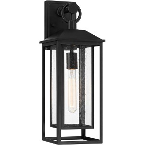 John Timberland Califa 20" High Traditional Outdoor Wall Light Fixture Mount Porch House Exterior Outside Weatherproof Black Clear Glass Shade - 1 of 4