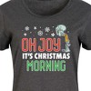 Women's SpongeBob SquarePants Oh Joy It's Christmas Morning Graphic T-shirt Dress - Heather Charcoal - 1X - 2 of 4