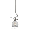 Toltec Lighting Capri 1 - Light Pendant in  Brushed Nickel with 5.75" Smoke Bubble Shade - 2 of 2