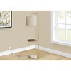 Lighting, 67"h, Floor Lamp, Usb Port Included, Brass Metal, Beige Shade, Contemporary - 4 of 4