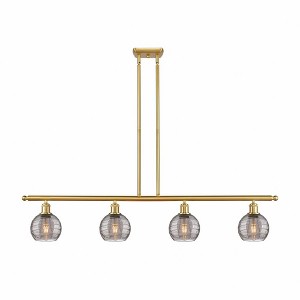 Athens Deco Swirl - 4 Light Island In Industrial Style-8 Inches Tall and 46 Inches Wide - 1 of 1