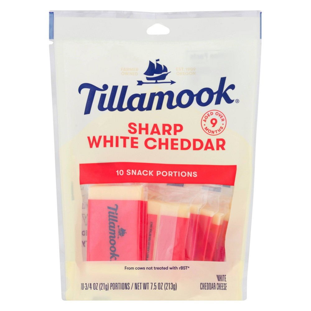 SHARP WHITE CHEDDAR CHEESE SNACK PORTIONS