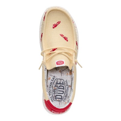 HEYDUDE Men Wally Embroidered Crawfish , Boulder Tan/Multi, M11 — фото 3