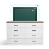 Modern 54" Wide Dresser & Chest of Drawers, Wood & Metal Design, Doubles as TV Stand, Storage for Bedroom & Living Room - 4 of 4