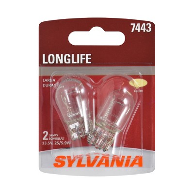 SYLVANIA 7443 Long Life Miniature Bulb, (Contains 2 Bulbs)