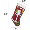Classic 19 inch Red Plaid Stockings Set of 3 Red Tartan Decor Applique Fireplace Santa Snowman Decorations - 3 of 4
