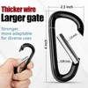 Itopfox Extra Large Aluminum Carabiner D Ring with Spring Snap Hook, Set of 4 for Keychain Clip, Outdoor Gear, and Heavy-Duty Use - 2 of 4