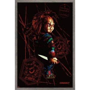 Trends International Chucky: Let's Be Friends - Knife Framed Wall Poster Prints - 1 of 4