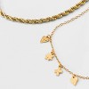 Twisted Chain and Charm Multi-Strand Necklace - Wild Fable™ Gold: Iron, Zinc Alloy, Cubic Zirconia, Lobster Claw Clasp - 3 of 3