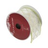 Northlight Club Pack of 12 White and Gold Glittering Diamond Wired Christmas Craft Ribbon 2.5" x 120 Yards - 3 of 3