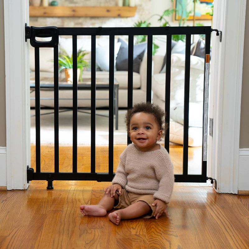 Summer Infant Deluxe Stairway Simple to Secure Wood Baby Gate - Black, 4 of 16