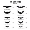 Luminous Bats Wall Decor, 48PCS Halloween Decoration Bats, Realistic 3D Black Bat Wall Stickers - 2 of 4