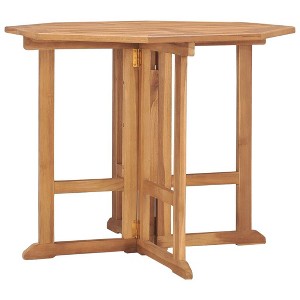 vidaXL Dining Table Teak Solid Teak Wood Compact Foldable - 1 of 4