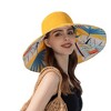 Anna-Kaci Wide Brim Floppy Sun Hat with Colorful Printed Underside UV Protection Lightweight Foldable Design for Outdoor Use - 3 of 4