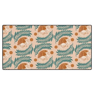 Jessica Molina Sleepy Armadillo Burnt Orange Desk Mat - Deny Designs - 1 of 4