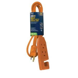 Projex Indoor 3 ft. L Orange Triple Outlet Cord - 1 of 1