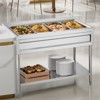 VEVOR 4-Pan Commercial Food Warmer,Electric Steam Table with Independent Temperature Control,450Wx4 Stainless Steel Buffet Catering Food Warmer,Silver - 2 of 4