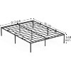Black Metal Bed Frame, 13 Inch Bed Frames No Box Spring Needed, Platform Bed Frame, Noise Free, Easy Assembly - 2 of 4