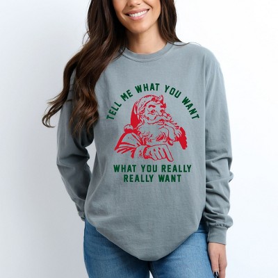 Simply Sage Market Tell Me What You Want Garment Dyed Long Sleeve