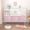 KTMBDW Sturdy Kids Bookshelf with Collapsible Fabric Drawers and Toy Storage Cabinet for Kids Room, Ideal Height for Easy Book Access - 2 of 4
