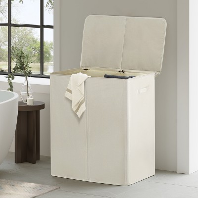 WOWLIVE 154L Laundry Hamper with Lid and 2 Removable Bags, Tall Collapsible Basket