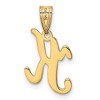 Black Bow Jewelry 14k Yellow Gold, Mimi Collection, Small Script Initial K Pendant - 3 of 4