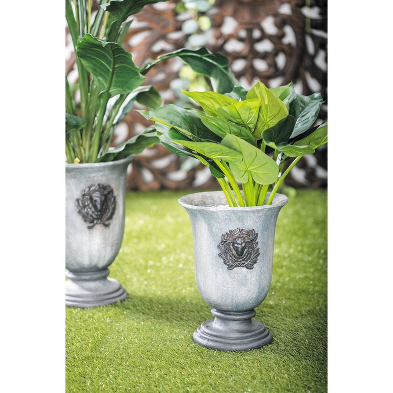 Olivia & May Traditional Rustic Flower Urn Planters Gray, 2 of 5