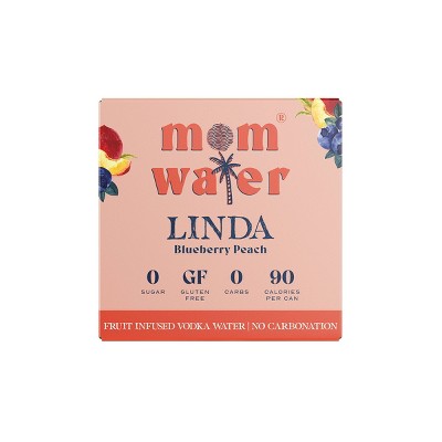 Mom Water Blueberry Peach - Linda - 4pk/355ml Cans