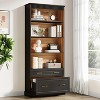 Tribesigns 72.8" Bookshelf with File Cabinet Drawer - 2 of 4