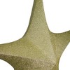 Northlight Tinsel Foldable Glitter Christmas Star Outdoor Decoration - 51" - Gold - 4 of 4
